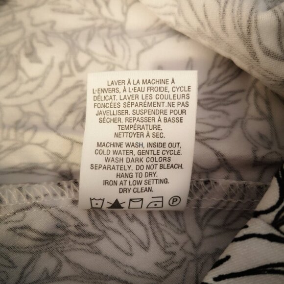 Reitmans Ladies Size 7 Pull On Style Black/White/Grey Pattern Skirt - Picture 5 of 8